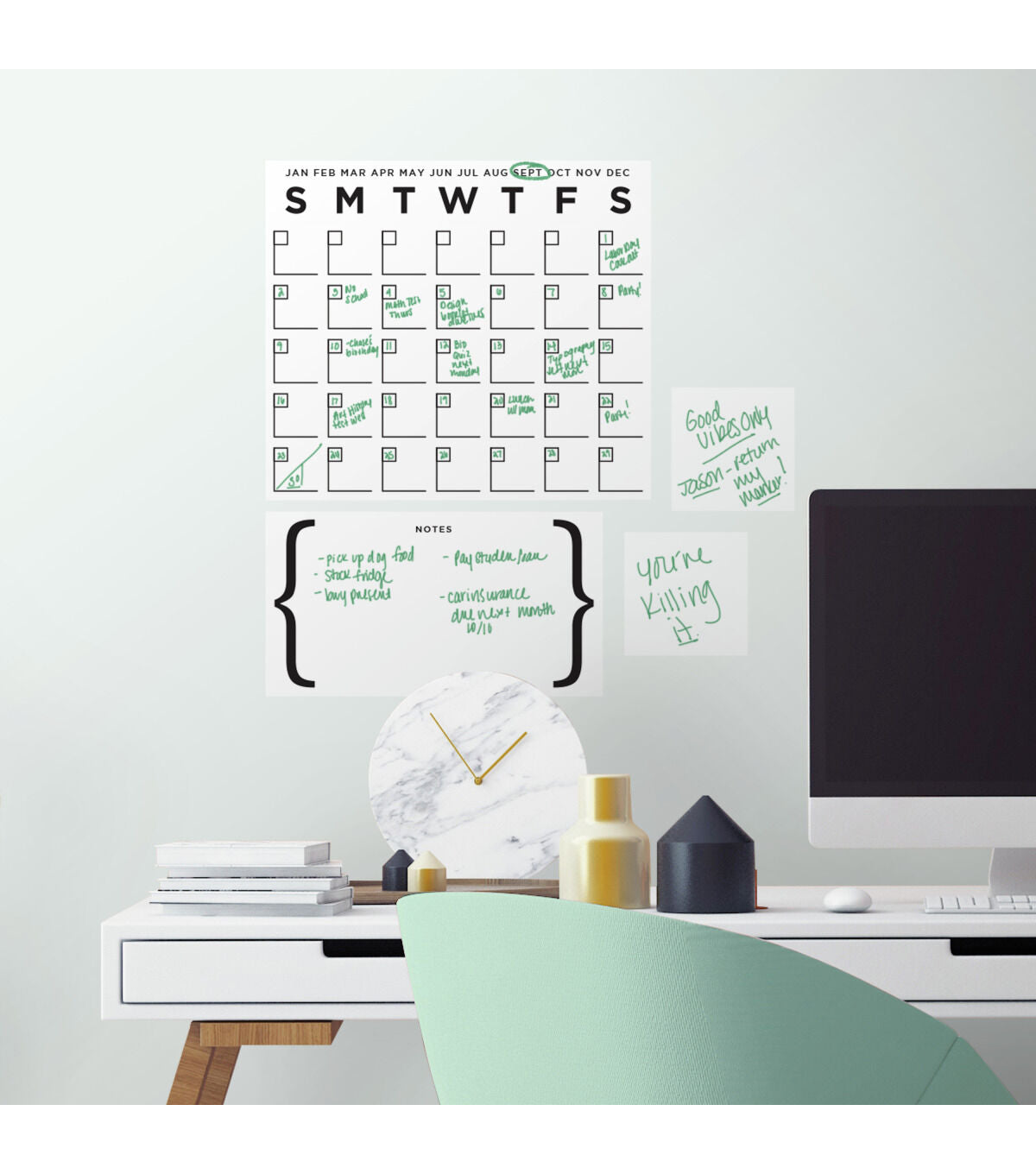 RoomMates Wall Decals Dry Erase Calendar