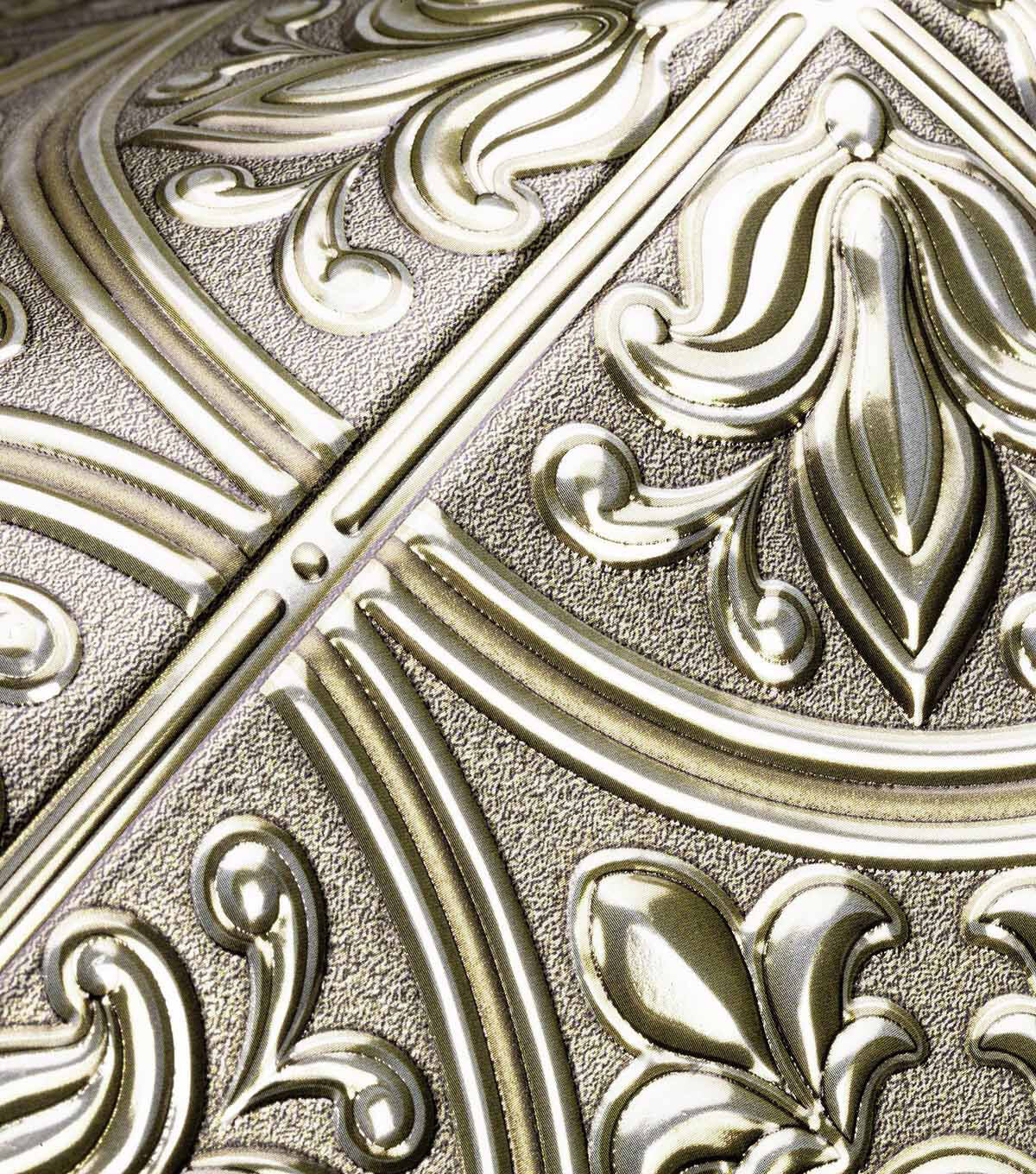 Gold Tin Peel & Stick Tile Backsplash