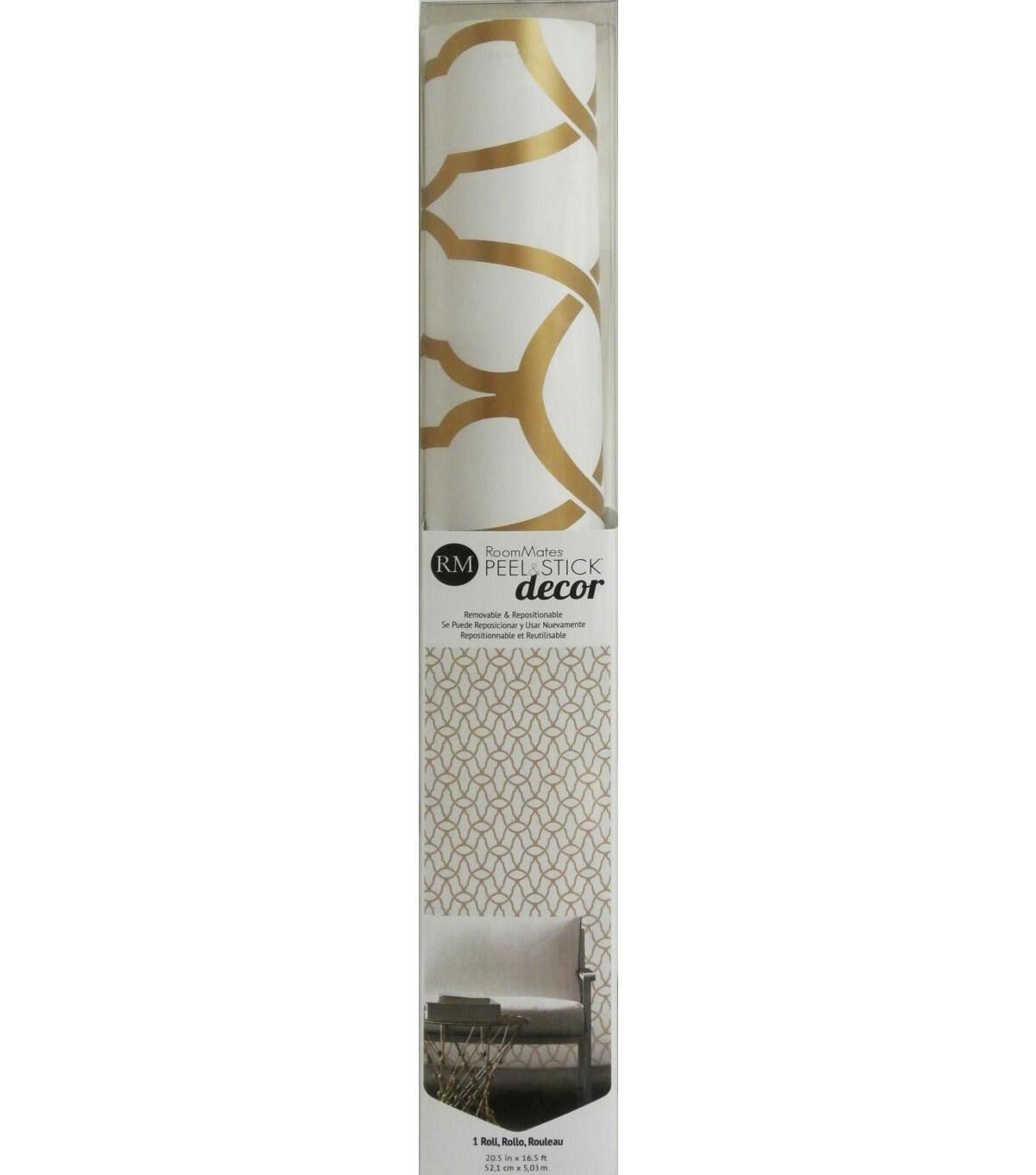 RoomMates Wallpaper Gold Trellis