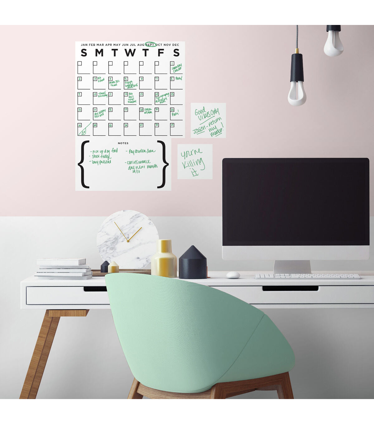 RoomMates Wall Decals Dry Erase Calendar