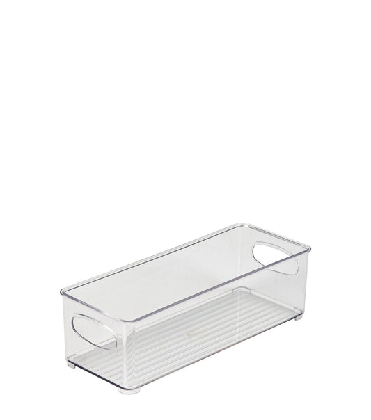 Simplify 10 x 3 Clear Narrow Vertical Stripe Organizer With Handles