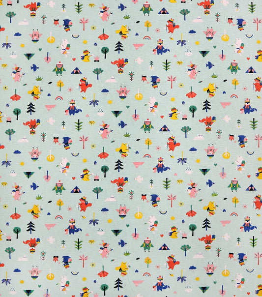 Camping Animals Super Snuggle Flannel Fabric