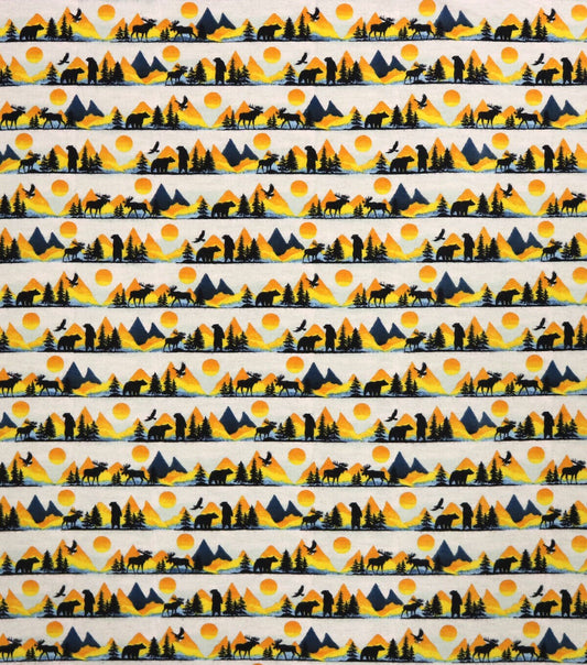 Sunset Wilderness Stripe Super Snuggle Flannel Fabric