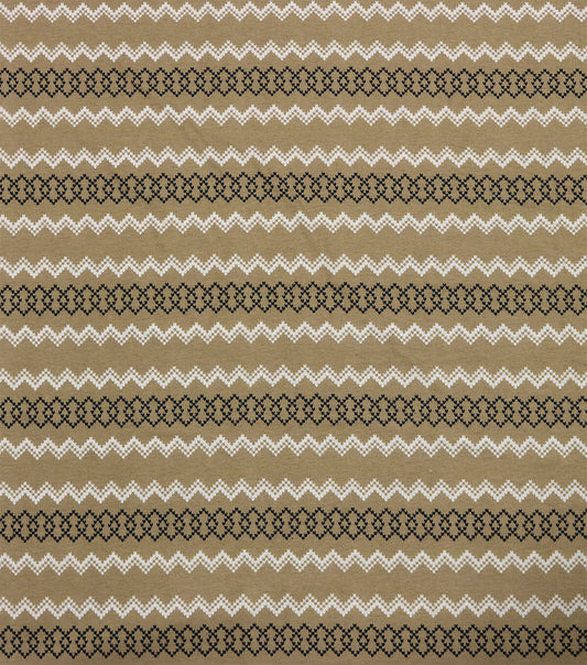 Geometric Print on Brown Super Snuggle Christmas Flannel Fabric