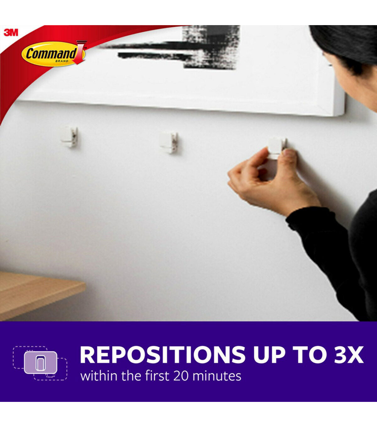 Command 20ct Adjustable Spring Clips & Strips