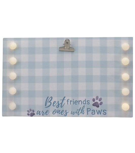 Northlight 10 LED 4x 6 Friends With Paws Canvas Photo Clip
