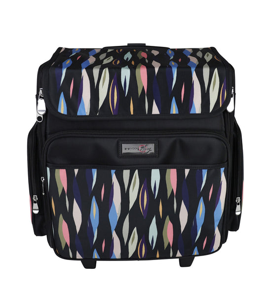 Everything Mary 19 Abstract Striped Collapsible Rolling Craft Bag