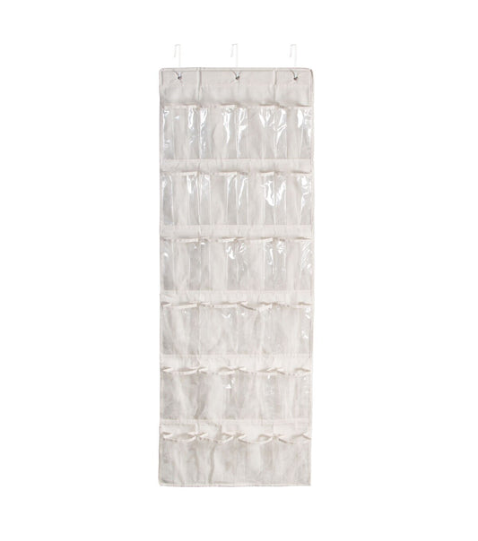 Honey Can Do 56 Natural 24 Pocket Over The Door Hanging Shoe Organizer