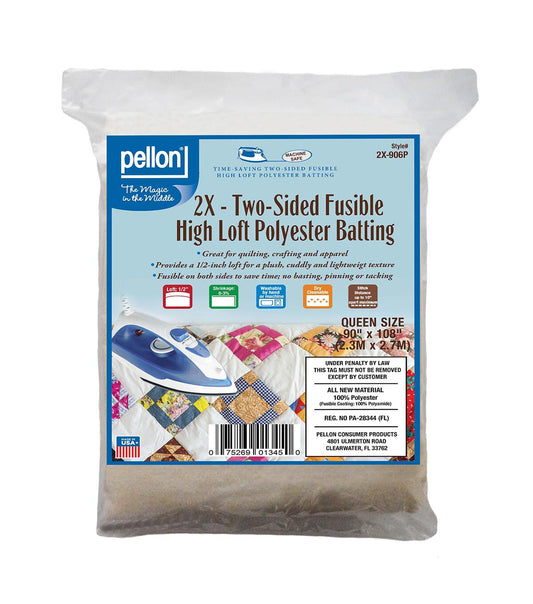 Pellon 2-Sided Fusible Polyester Batting 90 x 108