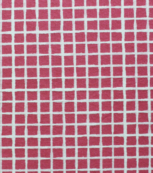Pink Grid Super Snuggle Flannel Fabric