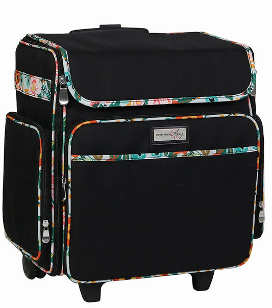 Everything Mary 14.5 Black Rolling Scrapbook Case With Locking Handle