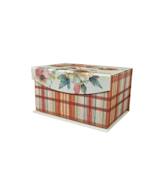 8 Spiced Nature & Orange Plaid Fliptop Box