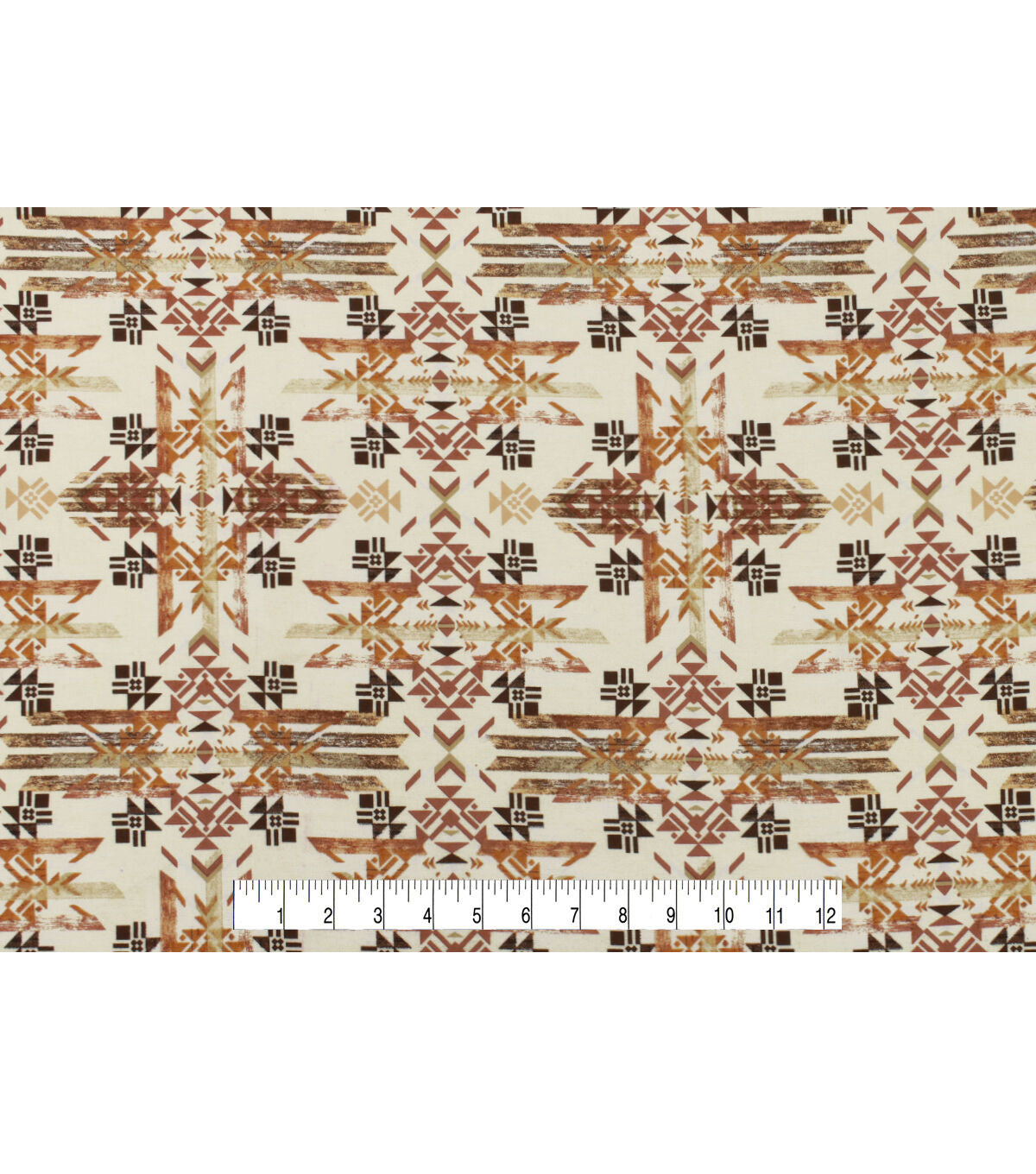Neutral Aztec Super Snuggle Flannel Fabric
