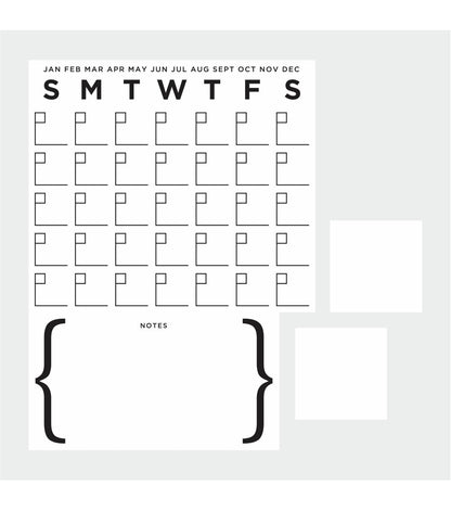 RoomMates Wall Decals Dry Erase Calendar