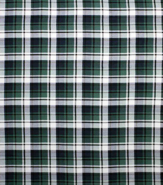 Green & Navy Plaid Super Snuggle Flannel Fabric