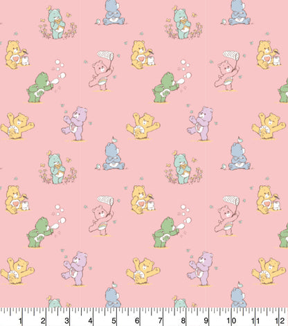 Care Bears Flannel Fabric Playful Pink