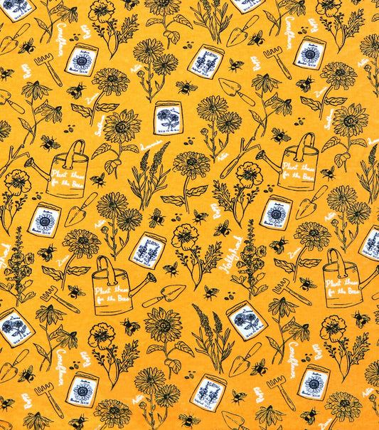 Plant These For The Bees Super Snuggle Flannel Fabric