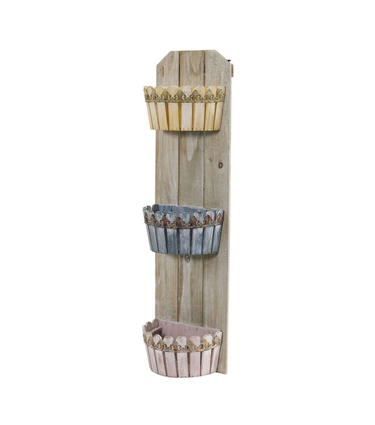 Nearly Natural 35 Triple Wall Planter