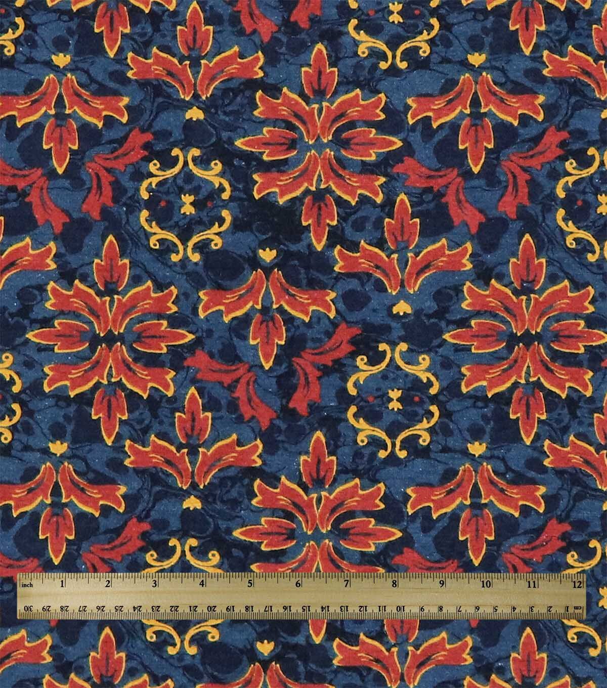 Blue Symmetrical Super Snuggle Flannel Fabric