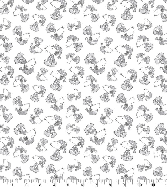 Peanuts Flannel Fabric Baby Snoopy in Pajamas