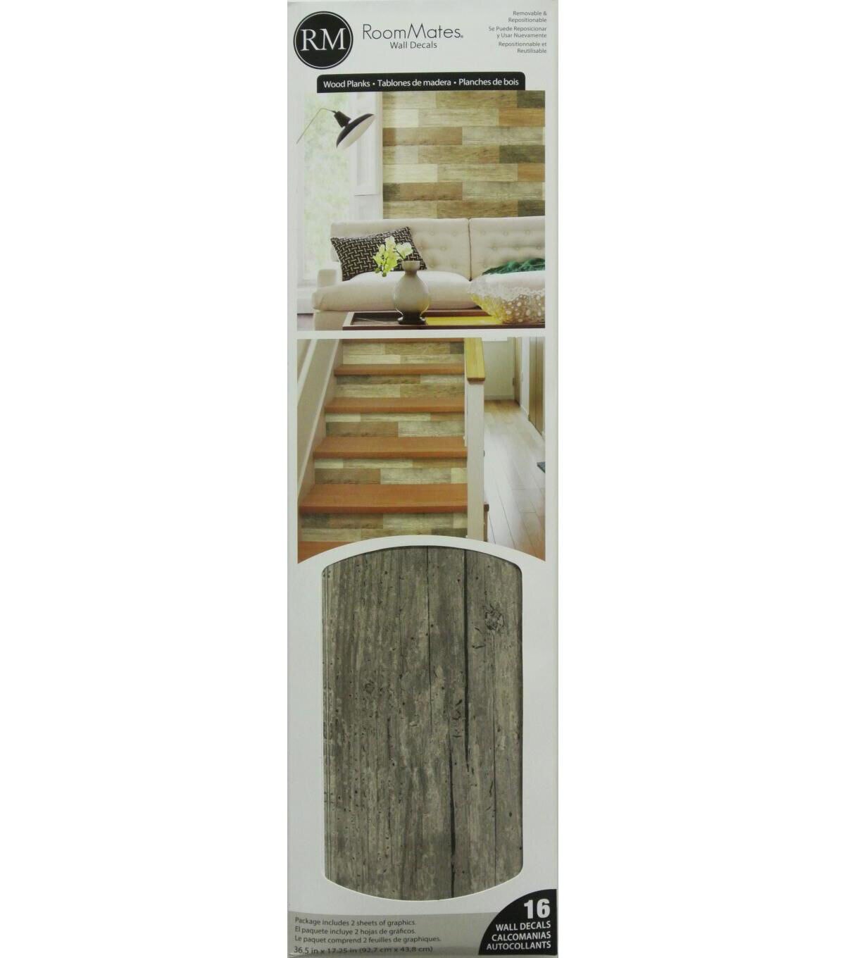 RoomMates Wall Decals Distressed Barn Wood