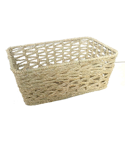 Organizing Essentials 12 x 8 Open Rectangle Seagrass Weave Basket