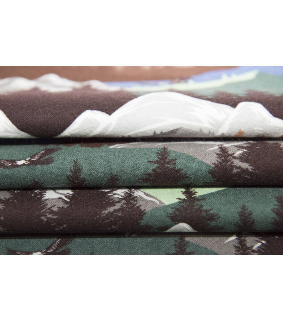 Super Snuggle Mountain Landscape Flannel Fabric