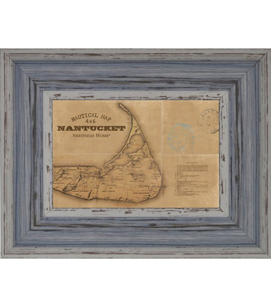Sheffield Home 4 x 6 Distressed Blue & Gray Picture Frame