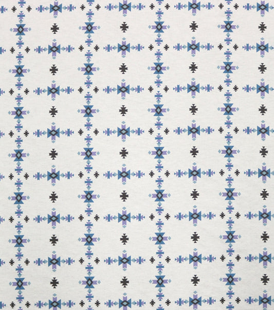 Small Blue Aztec Super Snuggle Flannel Fabric
