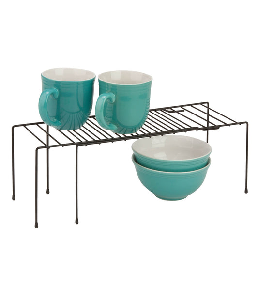 Honey Can Do 28 x 6.5 Black Steel Expandable Pantry Organizer Shelf