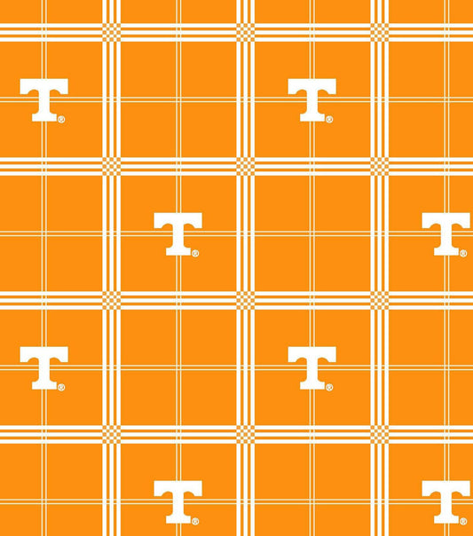 University of Tennessee Volunteers Flannel Fabric 42 Plaid