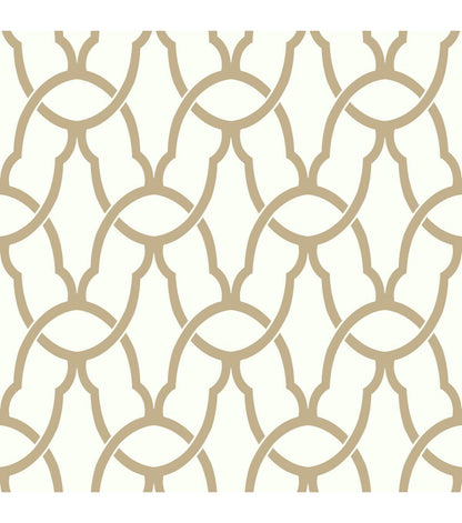 RoomMates Wallpaper Gold Trellis