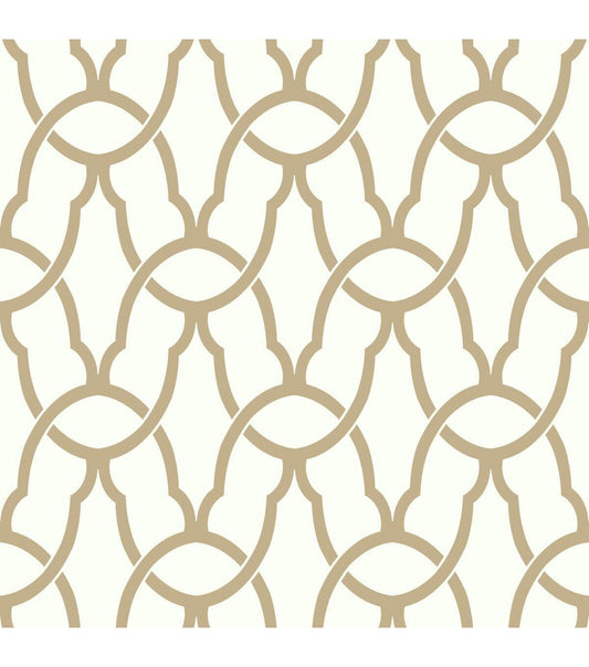 RoomMates Wallpaper Gold Trellis