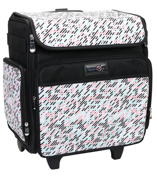 Everything Mary 16 Gray & White Pill Collapsible Rolling Craft Bag