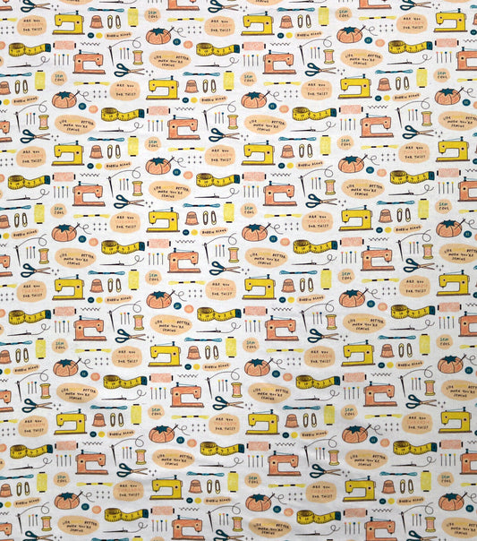 Sewing Icons Super Snuggle Flannel Fabric
