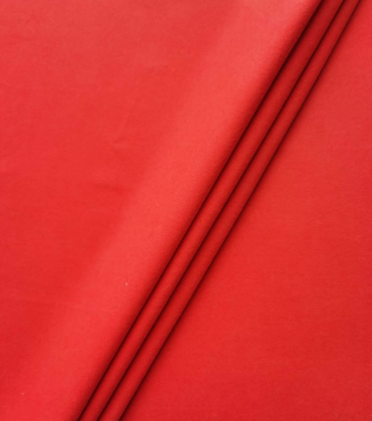 Heathered Red Solid Luxe Flannel Fabric