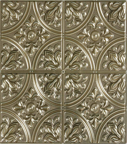 Gold Tin Peel & Stick Tile Backsplash