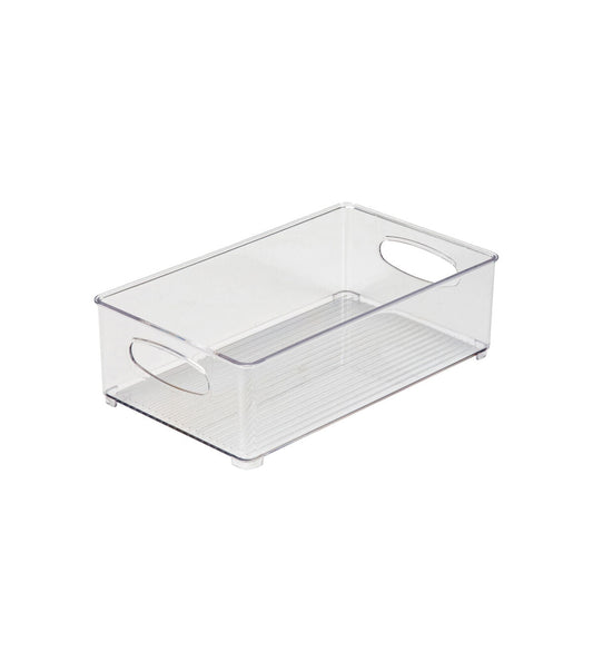 Simplify 10 x 3 Clear Vertical Stripe Organizer With Cutout Handles