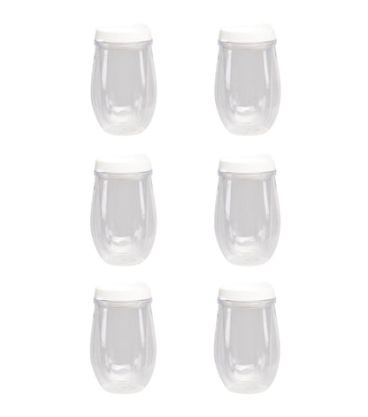 Plastic Wine Tumblers 6 pk - Clear