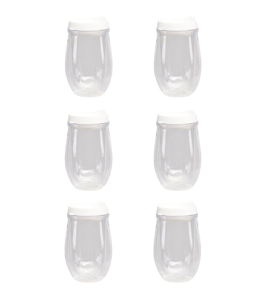 Plastic Wine Tumblers 6 pk - Clear