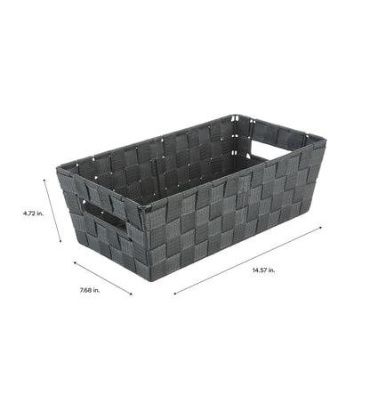 Simplify 15 Woven Strap Shelf Tote
