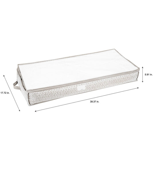 Simplify 39 Gray Boho Under the Bed Storage Bag