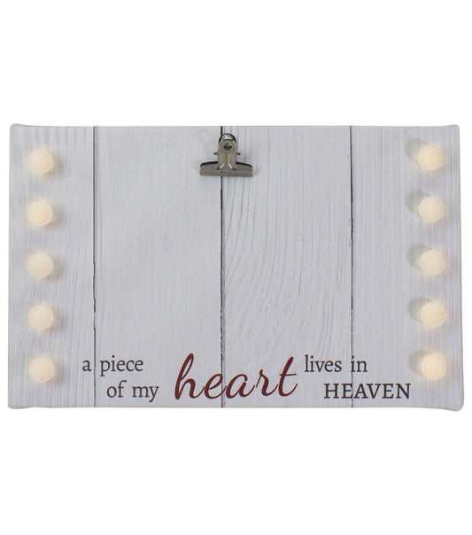 Northlight 10 LED 4 x 6 In My Heart Canvas Photo Clip