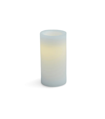 Flameless 3''x6'' White Real Wax LED Smooth Pillar Candle