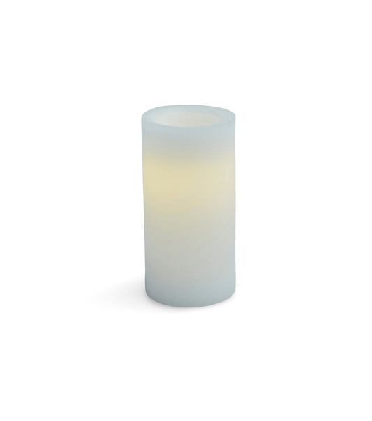 Flameless 3''x6'' White Real Wax LED Smooth Pillar Candle