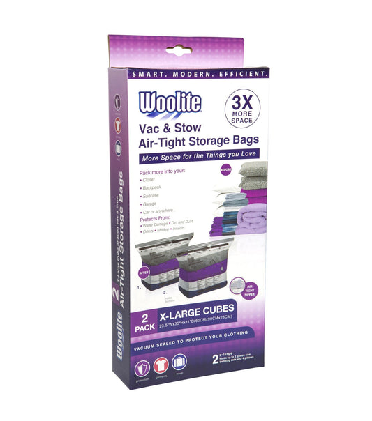 Woolite 23.5 x 35 Air Tight Cube Vacuum Storage Bags 2pk