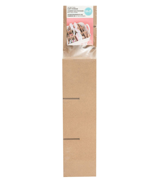 We R Memory Keepers 3 x 15 Brown 24 Section Cart Storage Divider 9pc