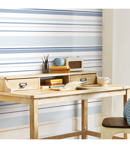 RoomMates Wallpaper Blue Stripes