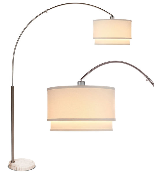 Brightech Mason LED Floor Lamp - Nickel