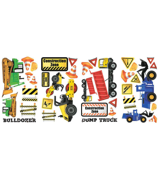 RoomMates Wall Decals Construction Trucks